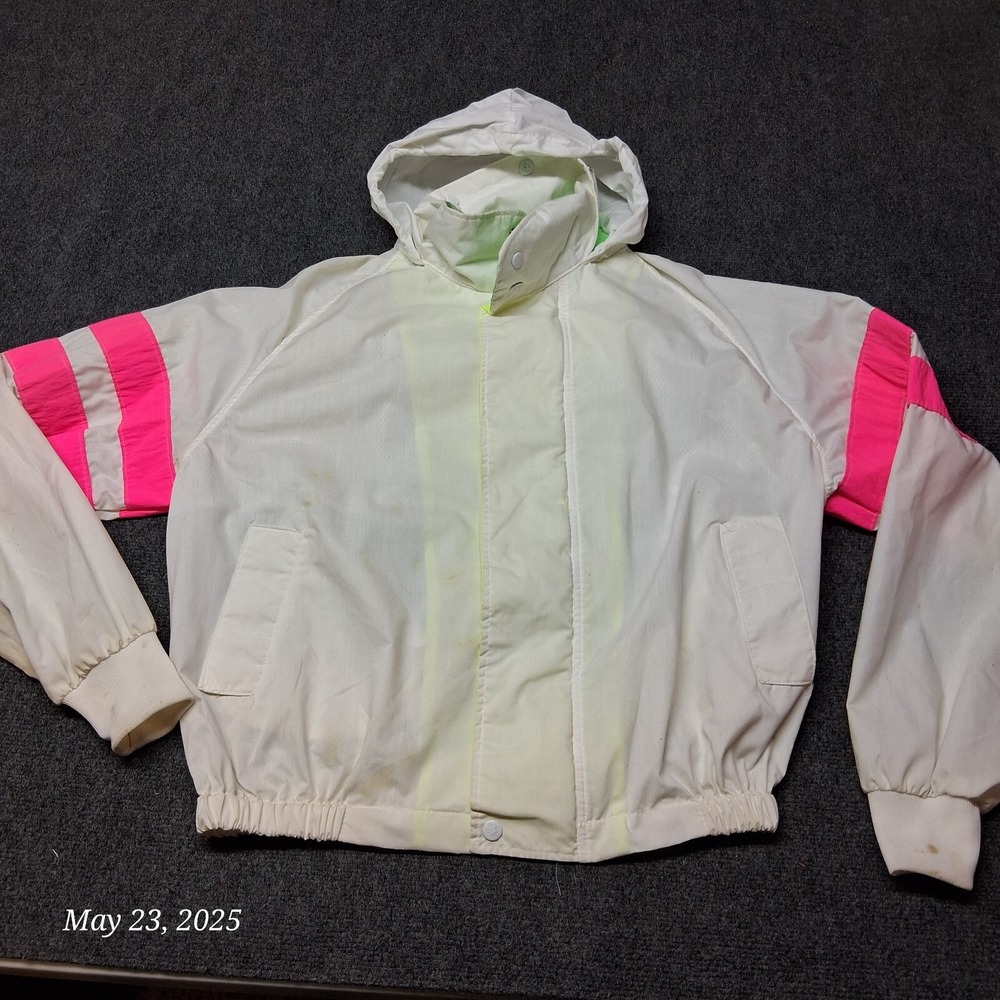 Birdie Richard Leslie Jacket Laze Daze Mermaid Graphic Sz Large 90s Windbreaker
